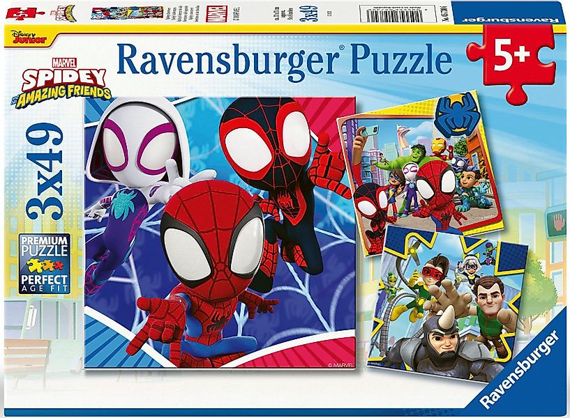 Ravensburger Puzzle Spideys Abenteuer, 147 Puzzleteile, günstig online kaufen