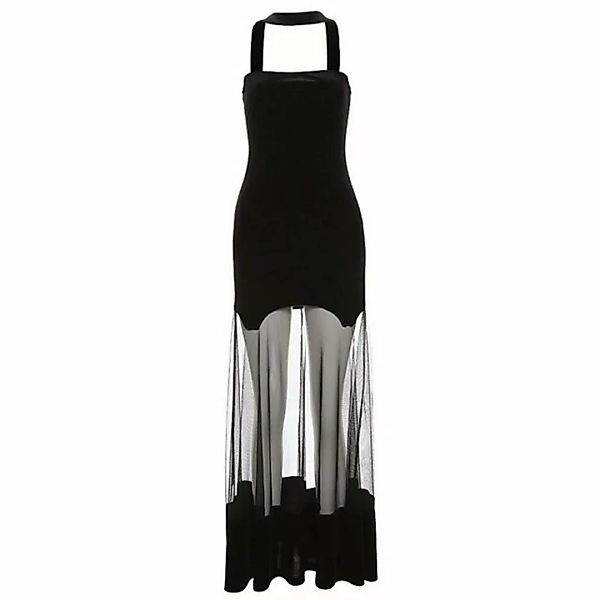 ZWY Dirndl Rückenfreies Netzkleid mit Neckholder für Damen Kleid Eleganz un günstig online kaufen