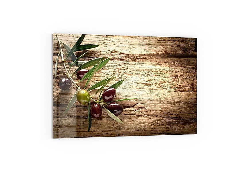 DEQORI Küchenrückwand 'Dekorativer Olivenzweig', Glas Spritzschutz Badrückw günstig online kaufen