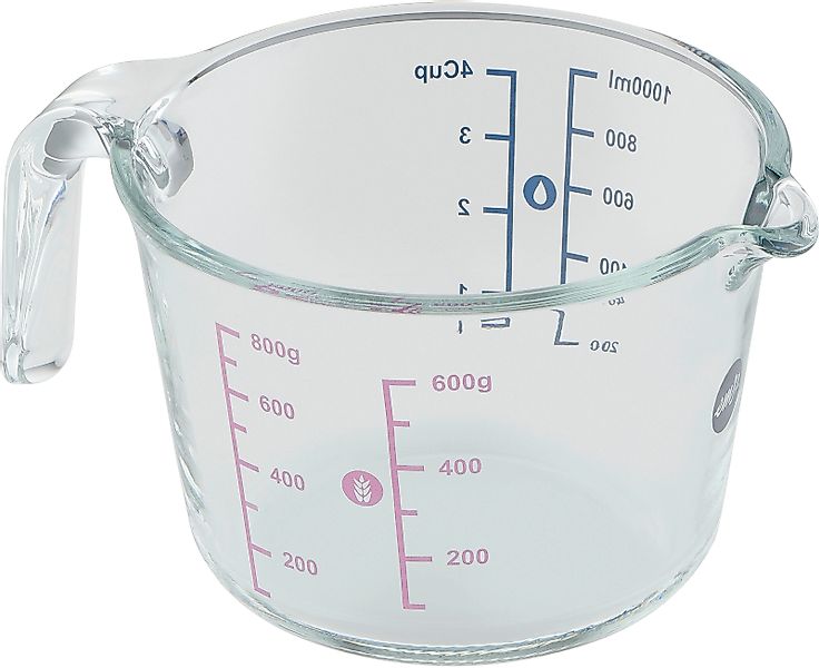 Emsa Messbecher »K32361 Prep&Bake«, Glas, (1 St.), doppelte Skalierung f. f günstig online kaufen
