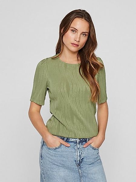 Vila T-Shirt mit Strukturmuster und halblangen Ärmeln VINIRA O-NECK PUFF 2/ günstig online kaufen