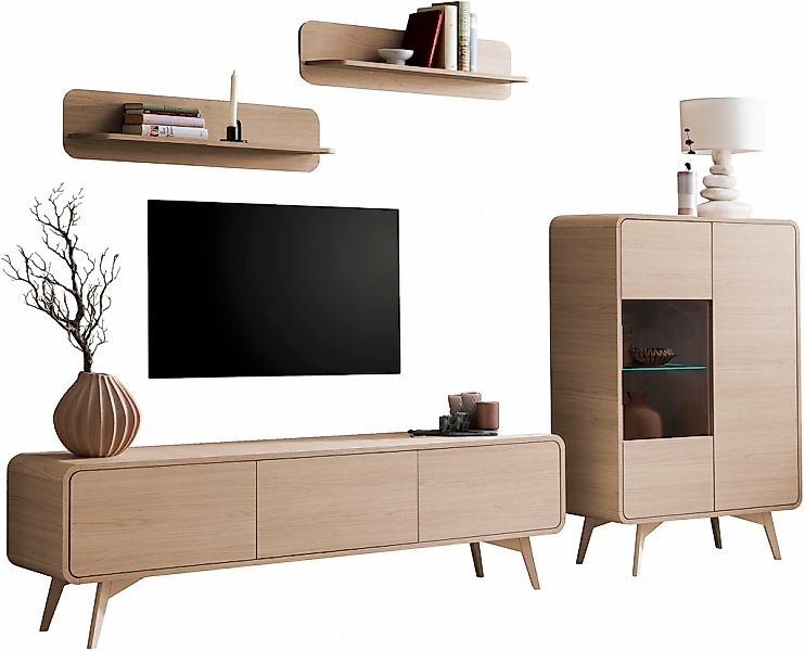 Home affaire Wohnwand "Torsby, moderne Anbauwand, Komplettset im Scandi-Sti günstig online kaufen