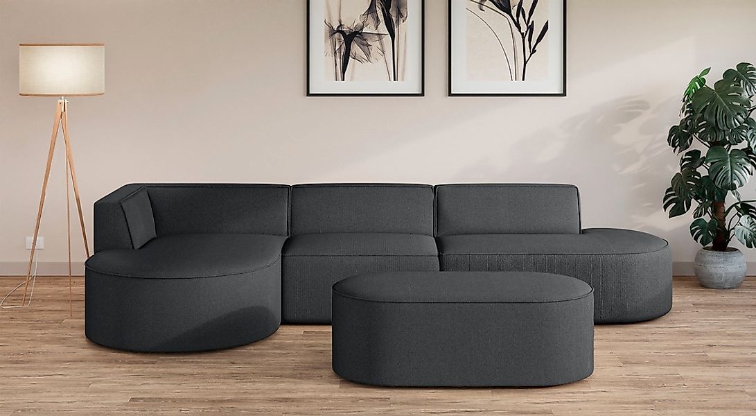 OTTO home Ecksofa "EIVIND Designer Sofa mit Ottomane rechts/links, B/T/H: 3 günstig online kaufen