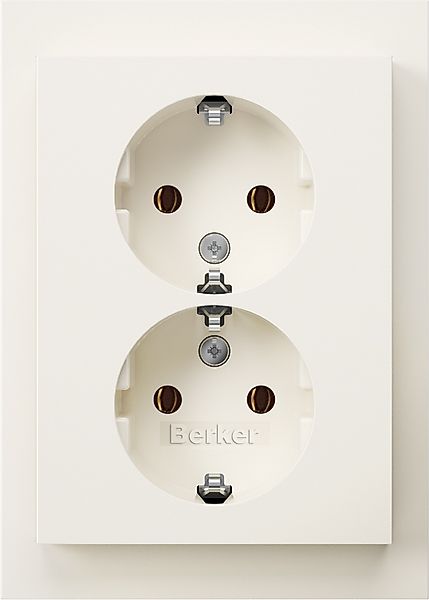 Berker Doppelsteckdose SCHUKO K.1 polarweiß glänz. 47747009 günstig online kaufen