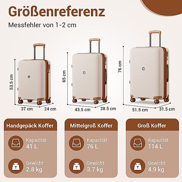 KONO Business-Koffer Premium Reisekoffer Ultimate – Leichter PP-Koffer mit günstig online kaufen