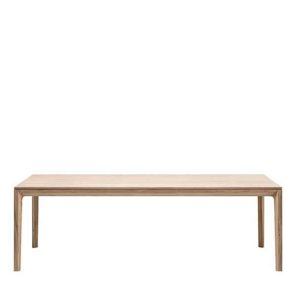 Küchentisch aus Eiche massiv weiß geölt 75 cm hoch günstig online kaufen