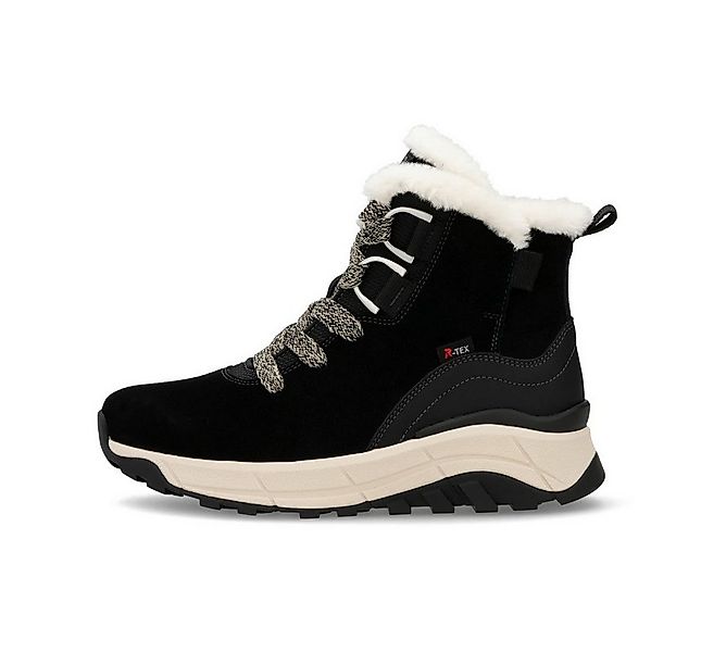 Rieker W0073-00 (Schnürstiefel mit Innenfutter, Rauleder) schwarz Damen Win günstig online kaufen