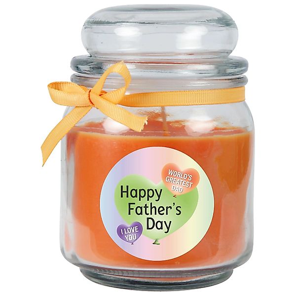 HS Candle Duftkerze & Bonbon Glas Vatertag Honigmelone Orange günstig online kaufen