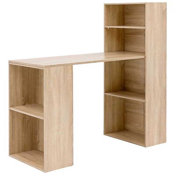 Schreibtisch mit Regal 120 x 120 x 53 cm Sonoma Holz Modern | Schreibtischr günstig online kaufen