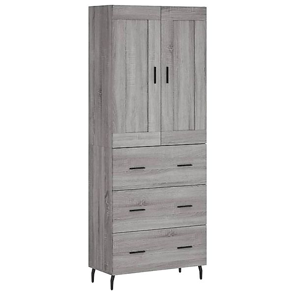 vidaXL Highboard Grau Sonoma 69,5x34x180 cm Holzwerkstoff 3199767 günstig online kaufen