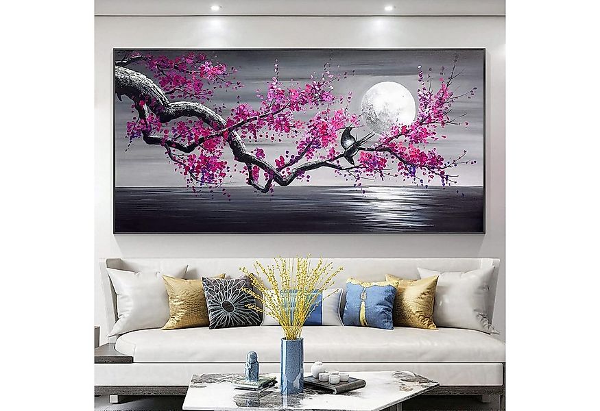 Trayosin XXL-Wandbild Diamond Painting Set Blumen Lila XXL Wandkunst 5D DIY günstig online kaufen