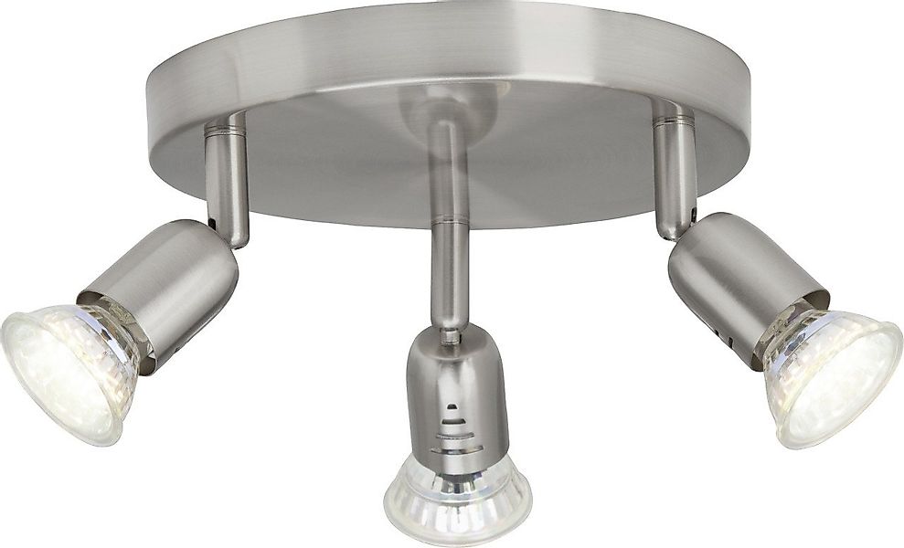 Brilliant LED Deckenstrahler Brilliant 3er Spot Rondell Loona eisen Ø 18 cm günstig online kaufen