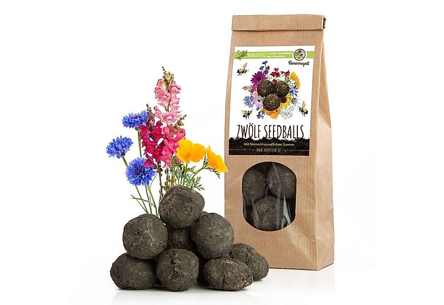 Bienenmagnet Blumensamen 12x Samenbomben (bunte Bienenweide) - Farbenfrohe günstig online kaufen