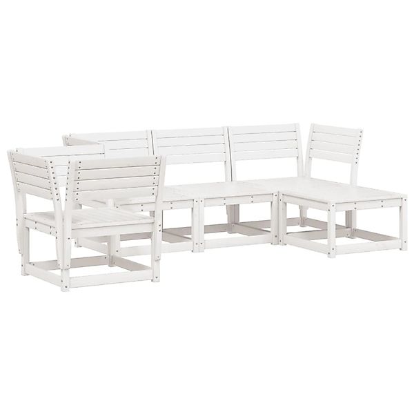 vidaXL 5-Tlg Garten-Lounge-Set Weiß Massivholz Kiefer 3216916 günstig online kaufen