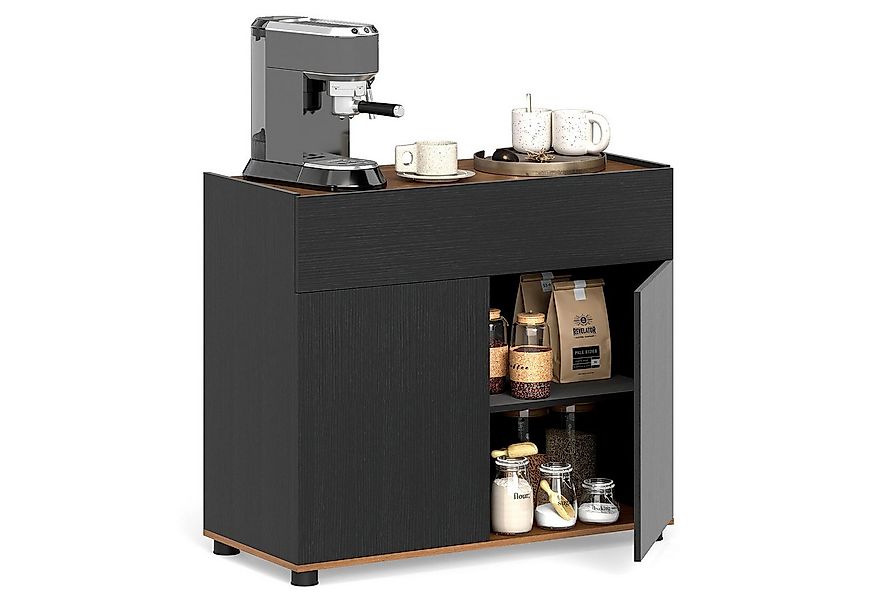 COSTWAY Küchenbuffet Sideboard mit großer Schublade & 2 Fächern 80×35×70cm günstig online kaufen