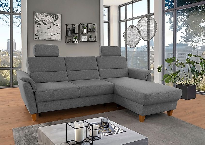 Home affaire Ecksofa "Palmera L-Form, B: 244 cm" optional Bettfunktion & Be günstig online kaufen