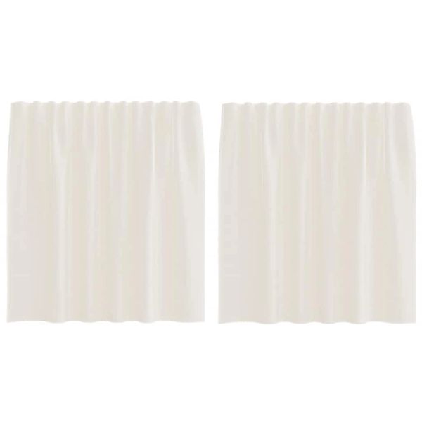vidaXL Voile Vorhänge mit Stangentaschen 2 Stk Creme 4102176 günstig online kaufen