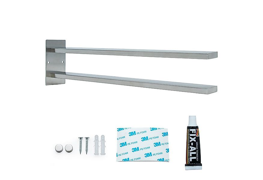 Intirilife Handtuchhalter, Handtuchhalter Edelstahl zum Kleben und Bohren 2 günstig online kaufen