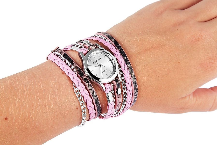 DONNA KELLY Quarzuhr DK0009 Donna Kelly Damenuhr mit Lederimitation-Wickela günstig online kaufen