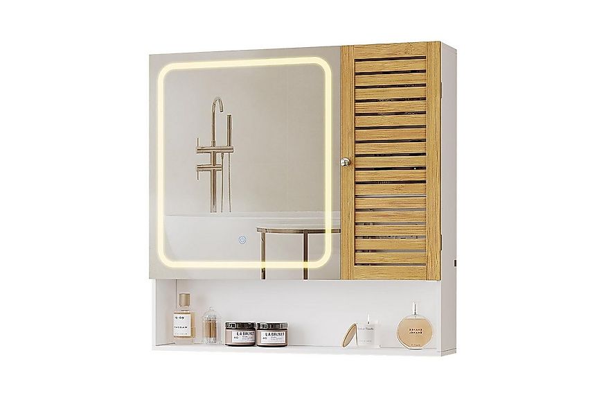 MSMASK Spiegelschrank mit LED-Beleuchtung und Steckdose, Badezimmerschrank günstig online kaufen