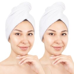 HAMMETEX Turban-Handtuch "2er Set Haarturban Damen, 100% Baumwolle, Flausch günstig online kaufen
