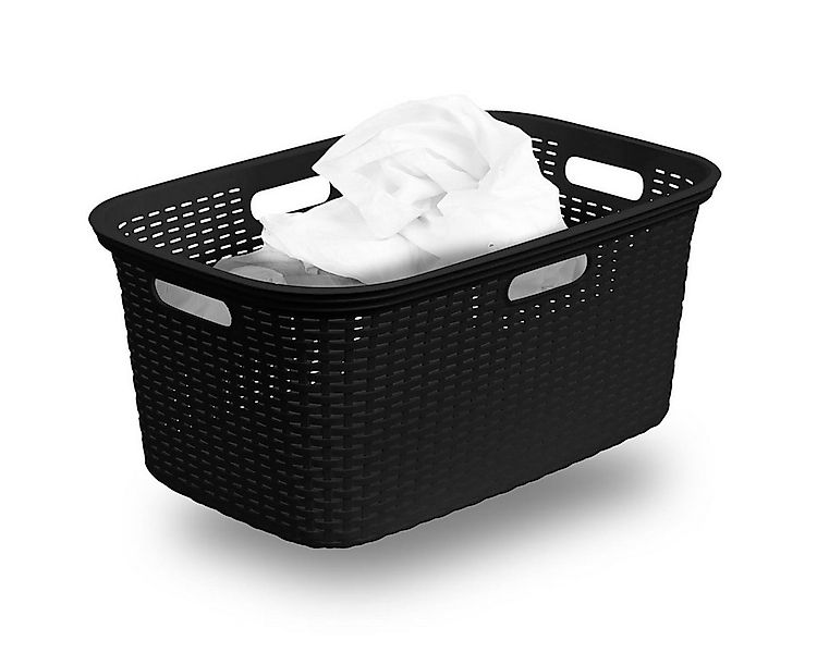 Novaliv Wäschekorb - (1 St), 1 Stück Rattan Wäschekorb mit Deckel und vier günstig online kaufen