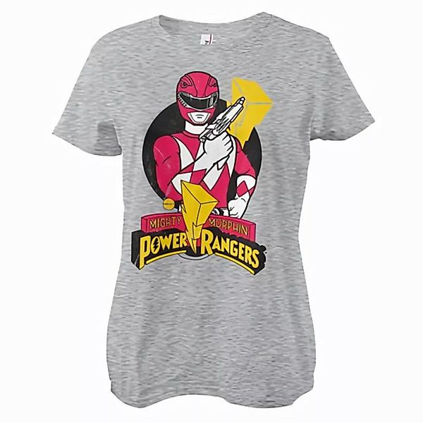 POWER RANGERS T-Shirt Red Ranger Pose Girly Tee günstig online kaufen