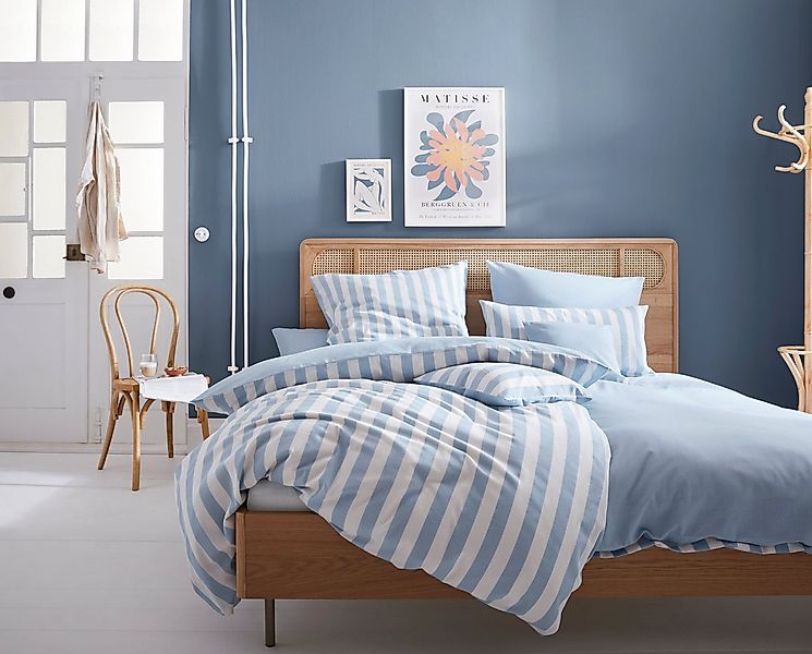 OTTO home Wendebettwäsche Greta, Mako-Satin, 2 teilig, Bettwäsche mit Strei günstig online kaufen