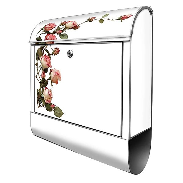 Banjado Design Briefkasten Silber Pulverbeschichtet 39x47x14cm 2 Schlüssel günstig online kaufen