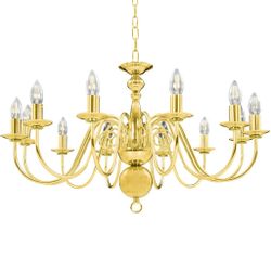 vidaXL Kronleuchter Kronleuchter Golden 12 x günstig online kaufen