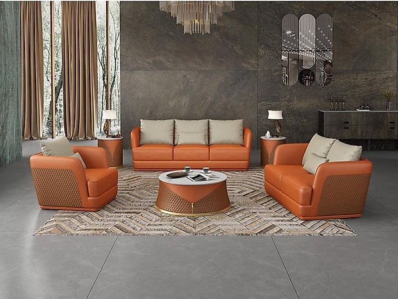 Xlmoebel Sofa Sofagarnitur aus Leder von italienischen Designern für das Wo günstig online kaufen