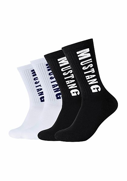MUSTANG Tennissocken "casual", (4 Paar), weicher Komfortbund, atmungsaktiv günstig online kaufen