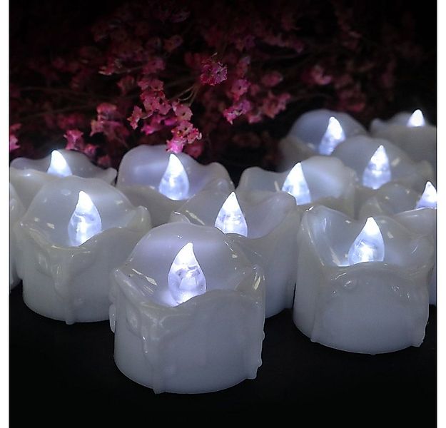 Sunicol LED Dekolicht 12Pack LED Teelichter, Flameless Flackern, Batterien günstig online kaufen