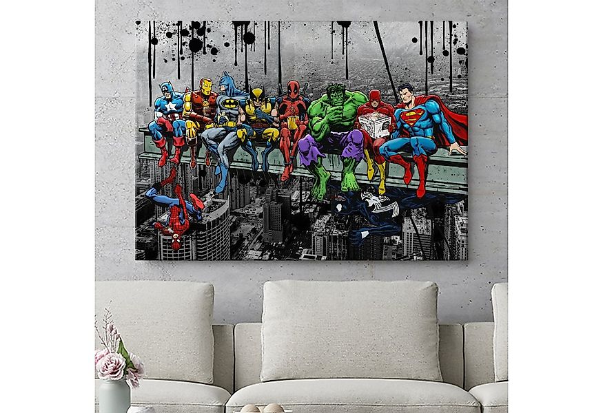 Artmazing Leinwandbild Super Hero Lunch Time, XXL Leinwand 120x80, Poster & günstig online kaufen