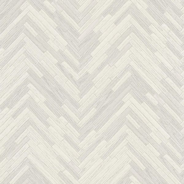 Bricoflor Fischgrät Tapete in Weiß und Hellgrau Moderne Tapete mit Zackzack günstig online kaufen