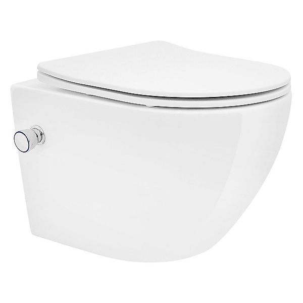 LuxeBath Tiefspül-WC Spülrandloses Wand Hänge WC günstig online kaufen