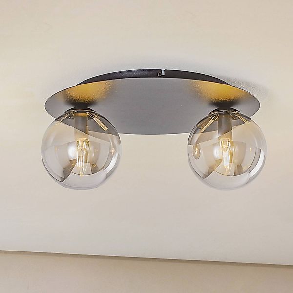 Deckenlampe Solar, schwarz/grafit, zweiflammig günstig online kaufen