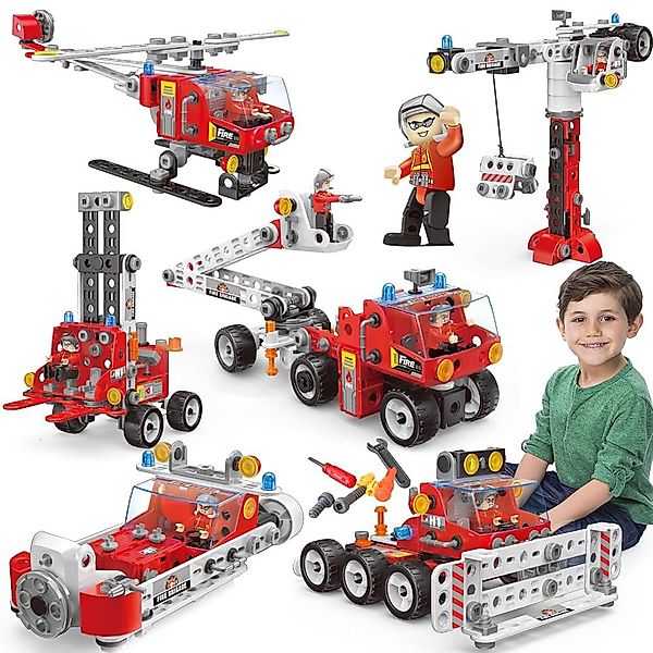 DINO SONO Spielzeug-Feuerwehr Feuerwehrauto 187pcs Bausteine günstig online kaufen