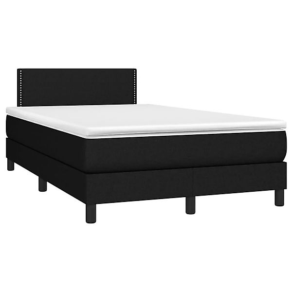 vidaXL Boxspringbett mit Matratze & LED Schwarz 120x200 cm Stoff 3133063 günstig online kaufen