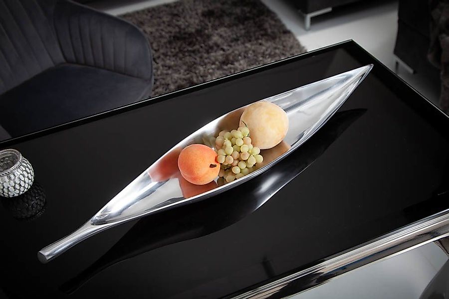riess-ambiente Dekoschale SILVER LEAF 60cm silber, Wohnzimmer · Obst · Schl günstig online kaufen