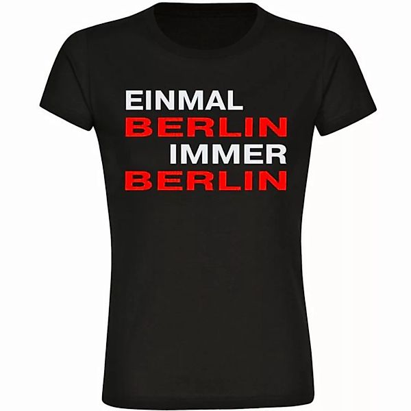 multifanshop T-Shirt Damen Berlin rot - Einmal Immer - Frauen günstig online kaufen