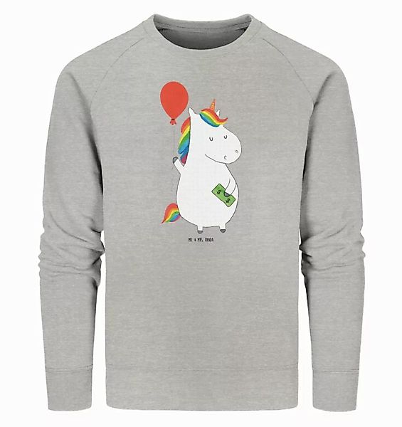 Mr. & Mrs. Panda Longpullover Größe M Einhorn Luftballon - Heather Grey - G günstig online kaufen