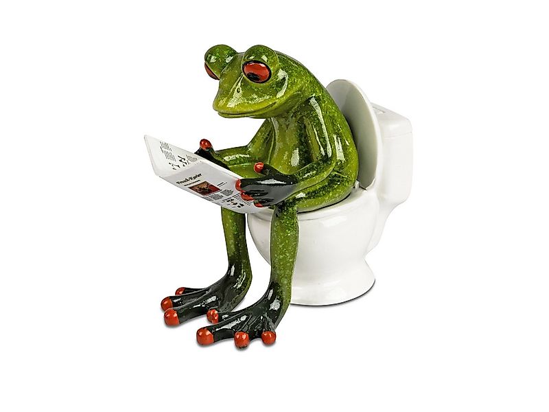 formano Dekofigur Dekofigur Frosch auf Toilette mit Zeitung aus Froschhause günstig online kaufen