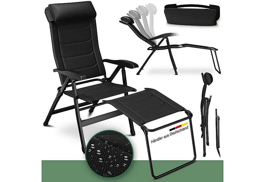 ELONEO Gartenstuhl Campingstuhl mit Liegefunktion, 6-fach verstellbare Rück günstig online kaufen