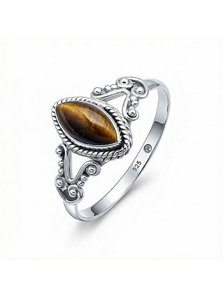 mantraroma Silberring NOBALA aus 925 Silber mit Tigerauge (Ring mit Schmuck günstig online kaufen