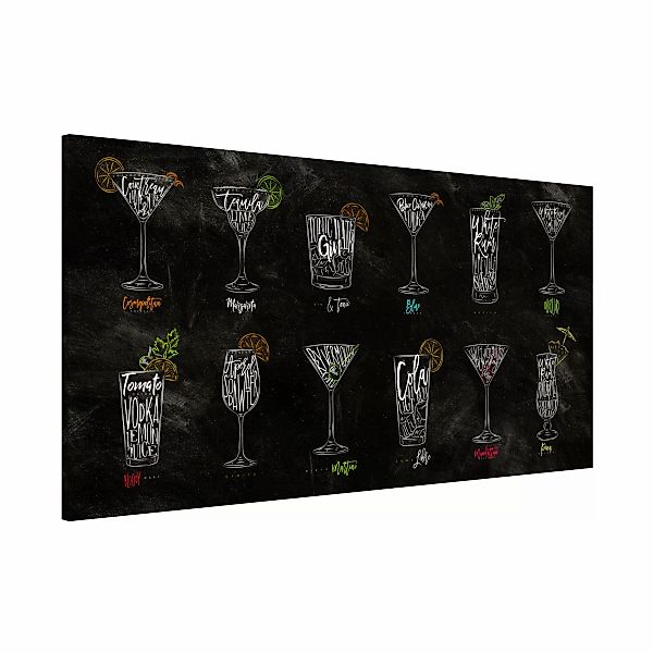 Magnettafel - Querformat 2:1 Cocktail Menu günstig online kaufen