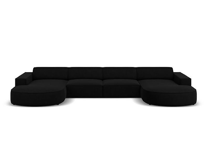 Micadoni Ecksofa Jodie, Panorama 6-Sitzer runde Recamiere günstig online kaufen