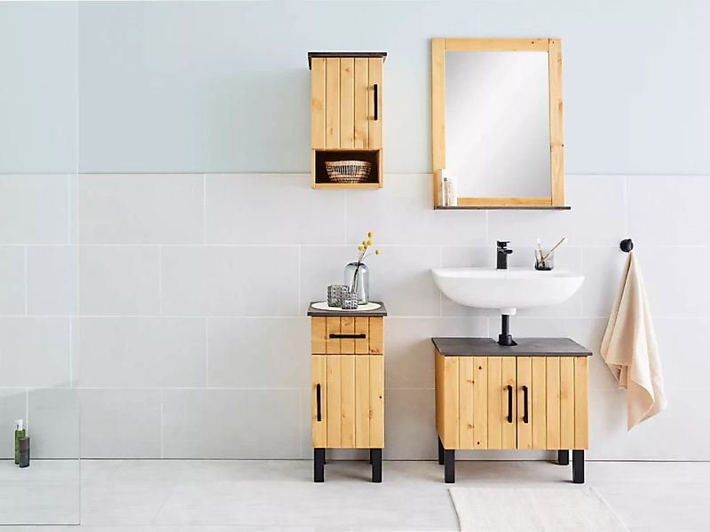 welltime Badspiegel "Mary", Badmöbel im Landhaus-Stil, Breite 60 cm, aus Ma günstig online kaufen