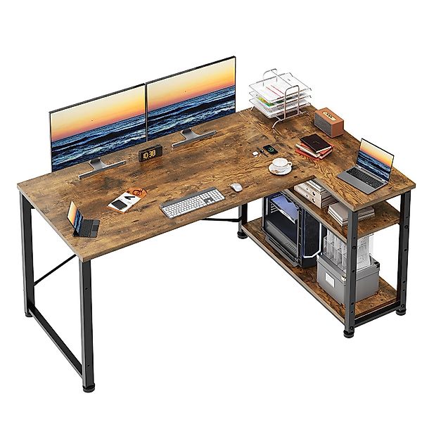 HOMALL Computertisch Eckschreibtisch Reversibel L Förmiger günstig online kaufen