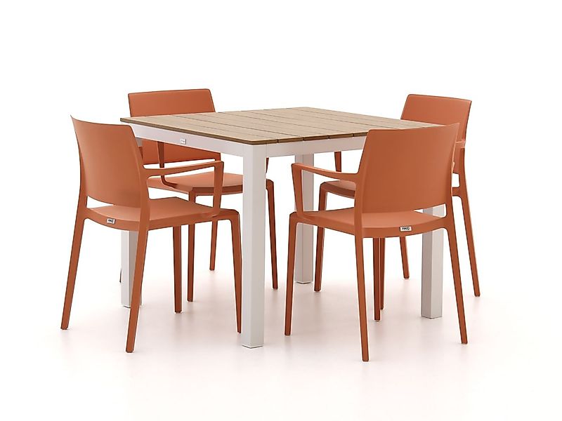 Forza Sile/Fidenza 90 cm Gartenmöbel-Set 5-teilig stapelbar günstig online kaufen